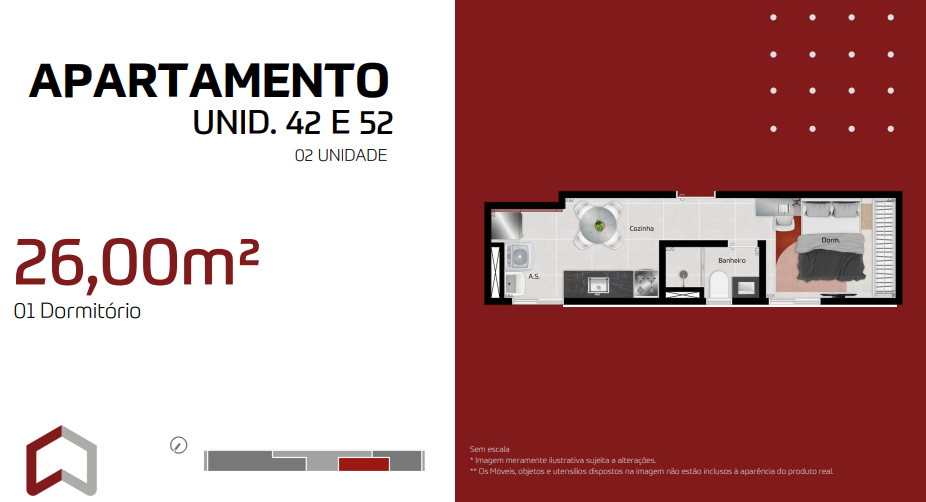 Apartamento à venda com 26m², 1 quarto sem vaga - 3