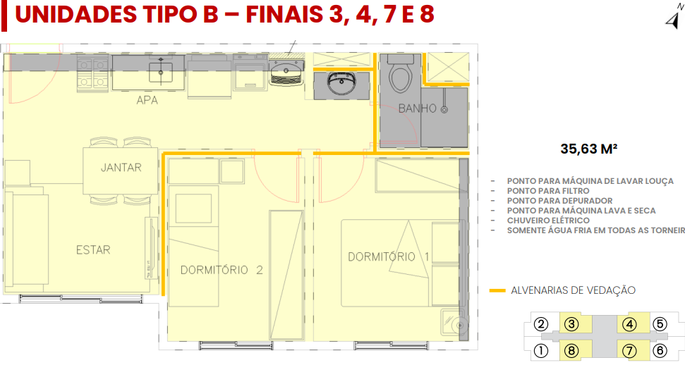 Apartamento à venda com 35m², 2 quartos sem vaga - 5