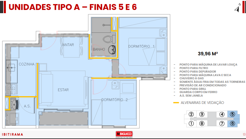Apartamento à venda com 39m², 2 quartos sem vaga - 5