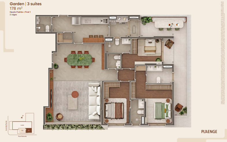 Apartamento à venda com 178m², 3 quartos com vaga - 25