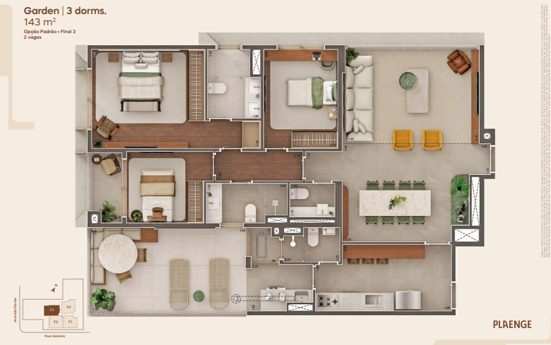 Apartamento à venda com 143m², 3 quartos com vaga - 25