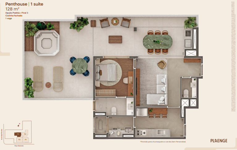 Apartamento à venda com 128m², 2 quartos com vaga - 25