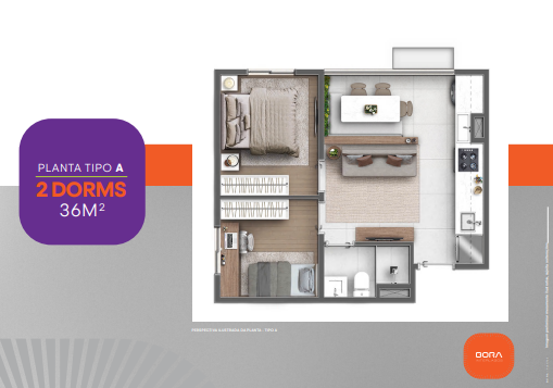 Apartamento à venda com 35m², 2 quartos sem vaga - 26