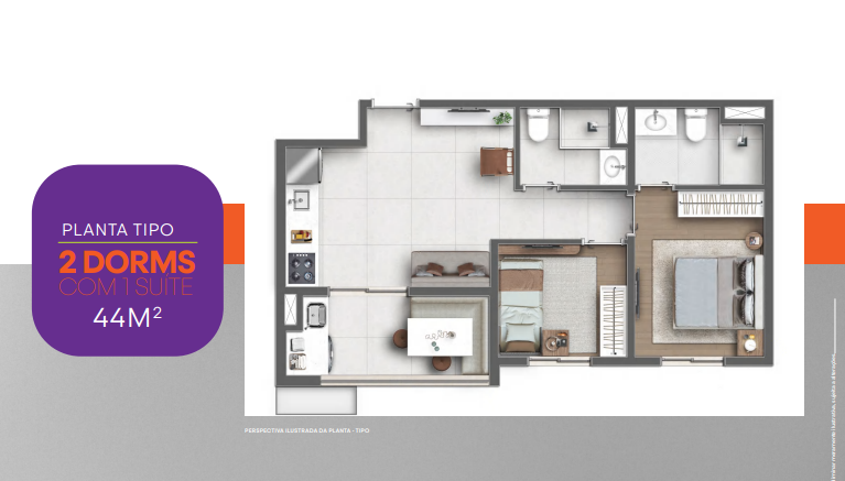 Apartamento à venda com 44m², 2 quartos com vaga - 26