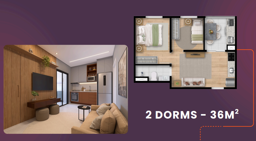 Apartamento à venda com 38m², 2 quartos sem vaga - 22