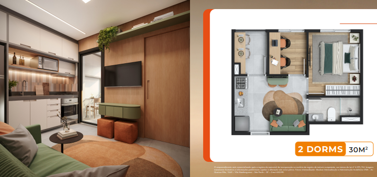 Apartamento à venda com 30m², 1 quarto sem vaga - 18