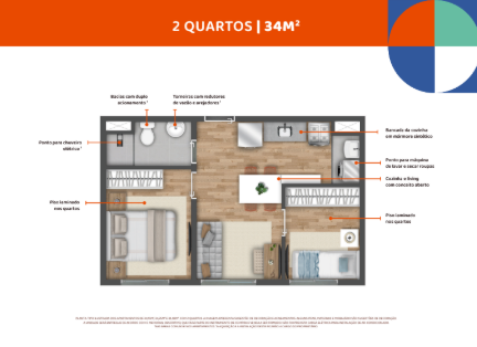 Apartamento à venda com 34m², 2 quartos sem vaga - 15