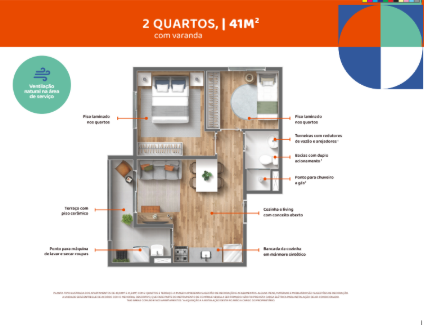 Apartamento à venda com 41m², 2 quartos sem vaga - 15
