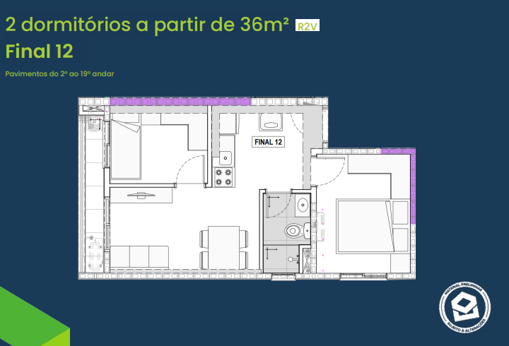 Apartamento à venda com 36m², 2 quartos sem vaga - 8