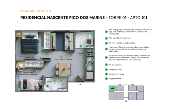 Apartamento à venda com 32m², 2 quartos sem vaga - 7
