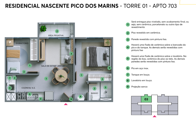 Apartamento à venda com 32m², 2 quartos com vaga - 7