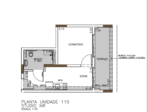 Apartamento à venda com 41m², 1 quarto sem vaga - 19