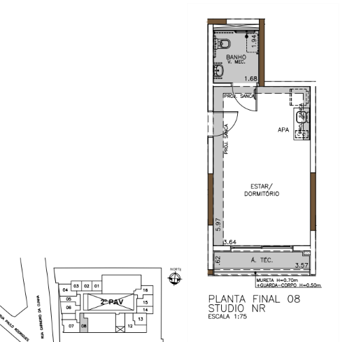 Apartamento à venda com 33m², 1 quarto sem vaga - 19