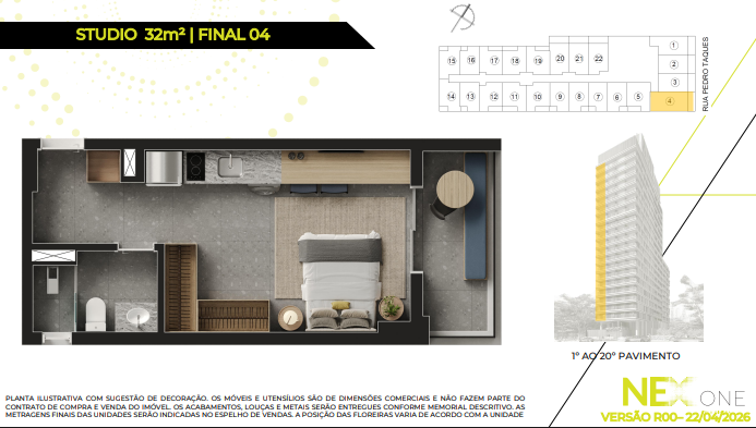 Studio à venda com 32m², 0 quartos sem vaga - 10