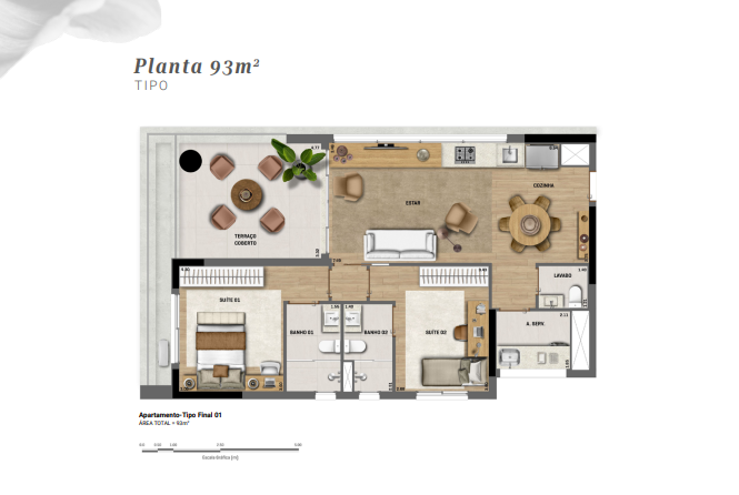 Apartamento à venda com 93m², 2 quartos com vaga - 12
