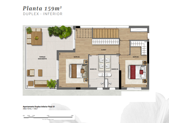 Apartamento à venda com 159m², 2 quartos com vaga - 12