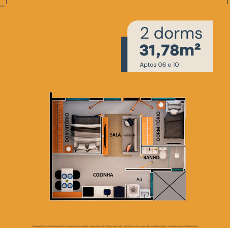 Apartamento à venda com 31m², 2 quartos sem vaga - 11