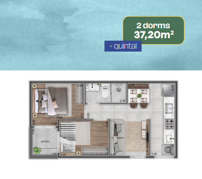 Apartamento à venda com 36m², 2 quartos sem vaga - 7