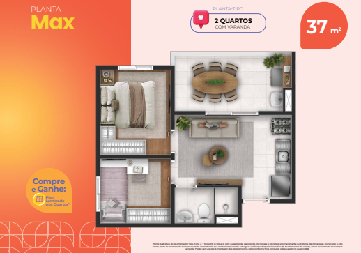 Apartamento à venda com 37m², 2 quartos sem vaga - 21