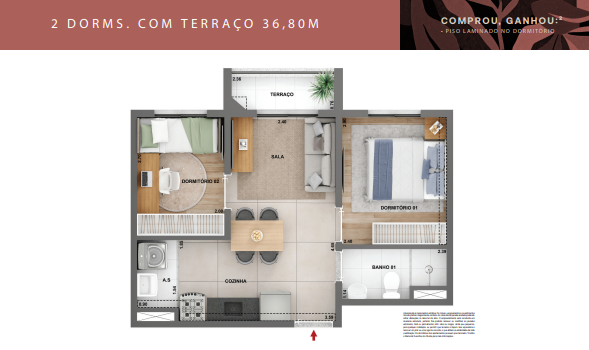 Apartamento à venda com 52m², 2 quartos com vaga - 19