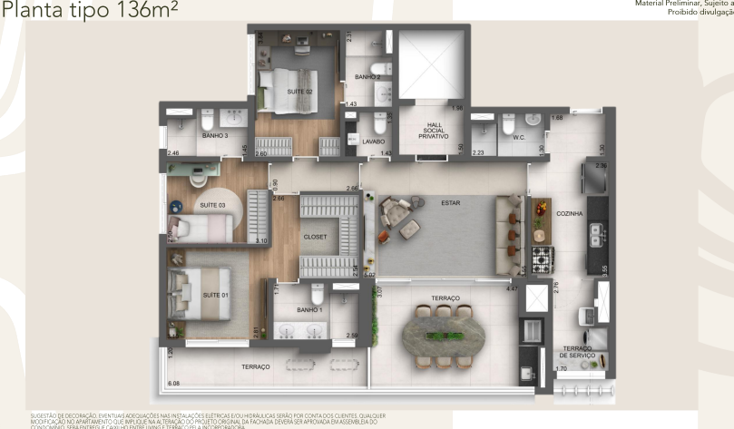 Apartamento à venda com 136m², 3 quartos com vaga - 28