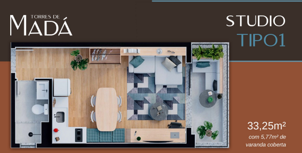 Studio à venda com 33m², 0 quartos sem vaga - 6