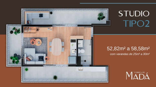 Studio à venda com 58m², 0 quartos sem vaga - 6