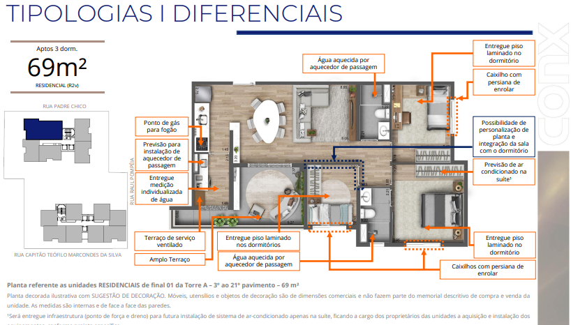 Apartamento à venda com 69m², 3 quartos com vaga - 13