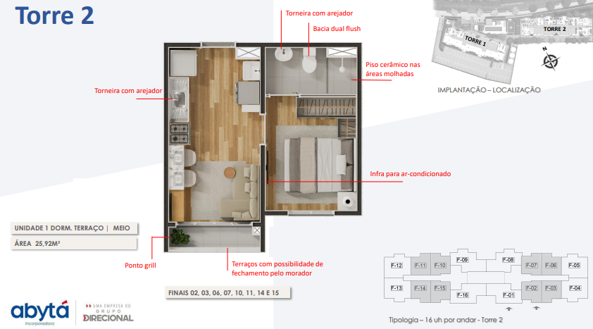 Apartamento à venda com 25m², 1 quarto sem vaga - 18