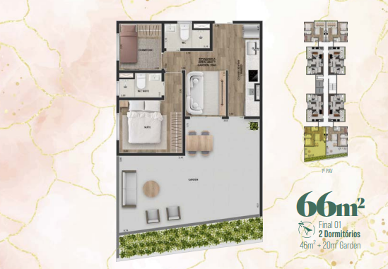 Apartamento à venda com 66m², 2 quartos com vaga - 15