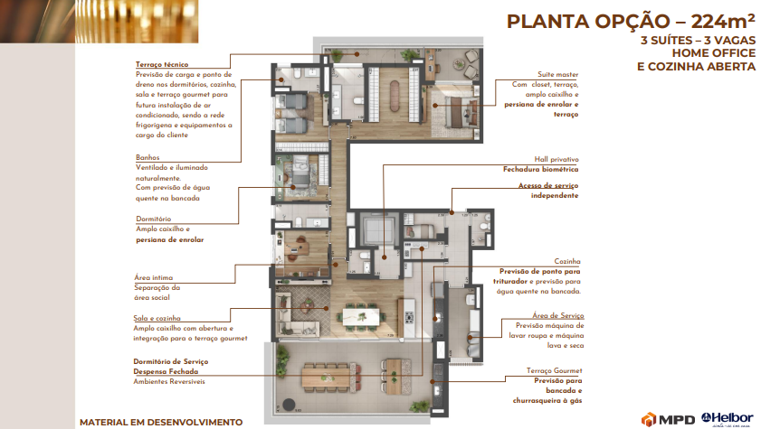 Apartamento à venda com 224m², 3 quartos com vaga - 10