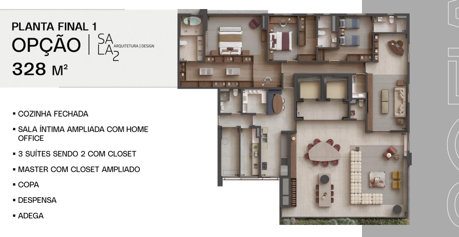 Apartamento à venda com 328m², 3 quartos com vaga - 20