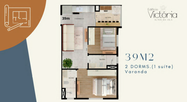Apartamento à venda com 39m², 2 quartos com vaga - 6