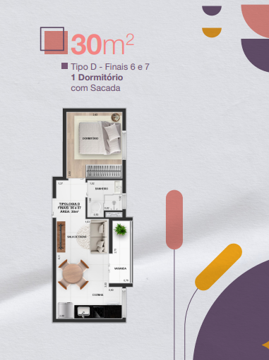 Apartamento à venda com 30m², 1 quarto sem vaga - 7
