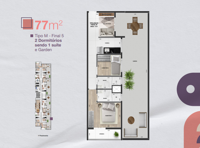 Apartamento à venda com 77m², 2 quartos com vaga - 7