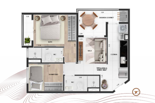 Apartamento à venda com 48m², 2 quartos com vaga - 11