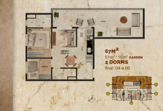 Apartamento à venda com 67m², 2 quartos com vaga - 10
