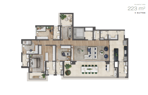 Apartamento à venda com 223m², 4 quartos sem vaga - 42