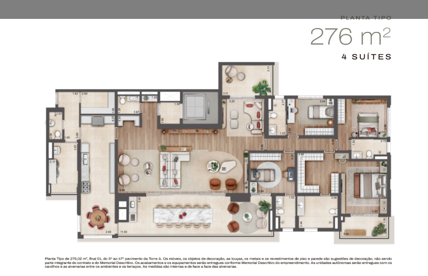 Apartamento à venda com 276m², 4 quartos com vaga - 42