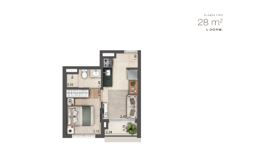 Studio à venda com 21m², 0 quartos sem vaga - 11