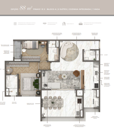 Apartamento à venda com 88m², 2 quartos com vaga - 18