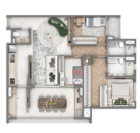 Apartamento à venda com 104m², 3 quartos sem vaga - 18