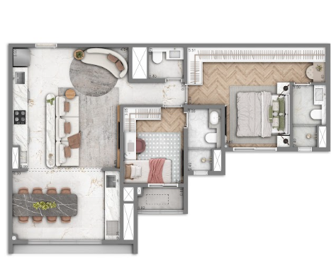 Apartamento à venda com 77m², 2 quartos sem vaga - 18