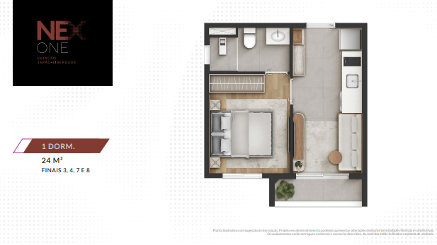 Apartamento à venda com 24m², 1 quarto sem vaga - 8