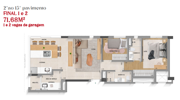Apartamento à venda com 71m², 2 quartos com vaga - 6