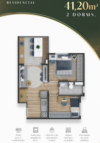 Apartamento à venda com 41m², 2 quartos sem vaga - 9