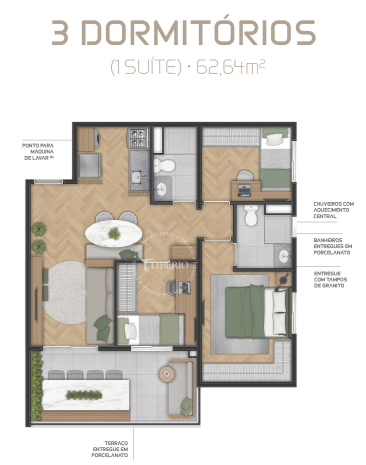 Apartamento à venda com 62m², 3 quartos com vaga - 11