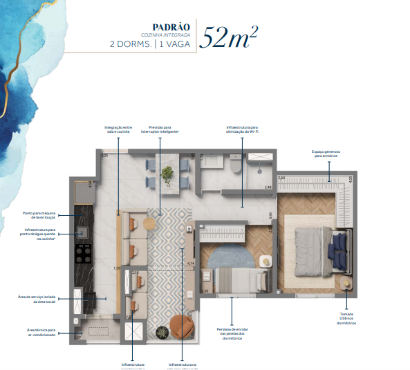 Apartamento à venda com 52m², 2 quartos com vaga - 27
