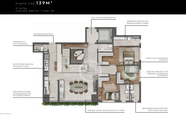 Apartamento à venda com 138m², 3 quartos com vaga - 3