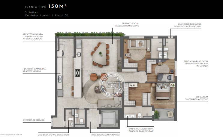 Apartamento à venda com 150m², 3 quartos com vaga - 3